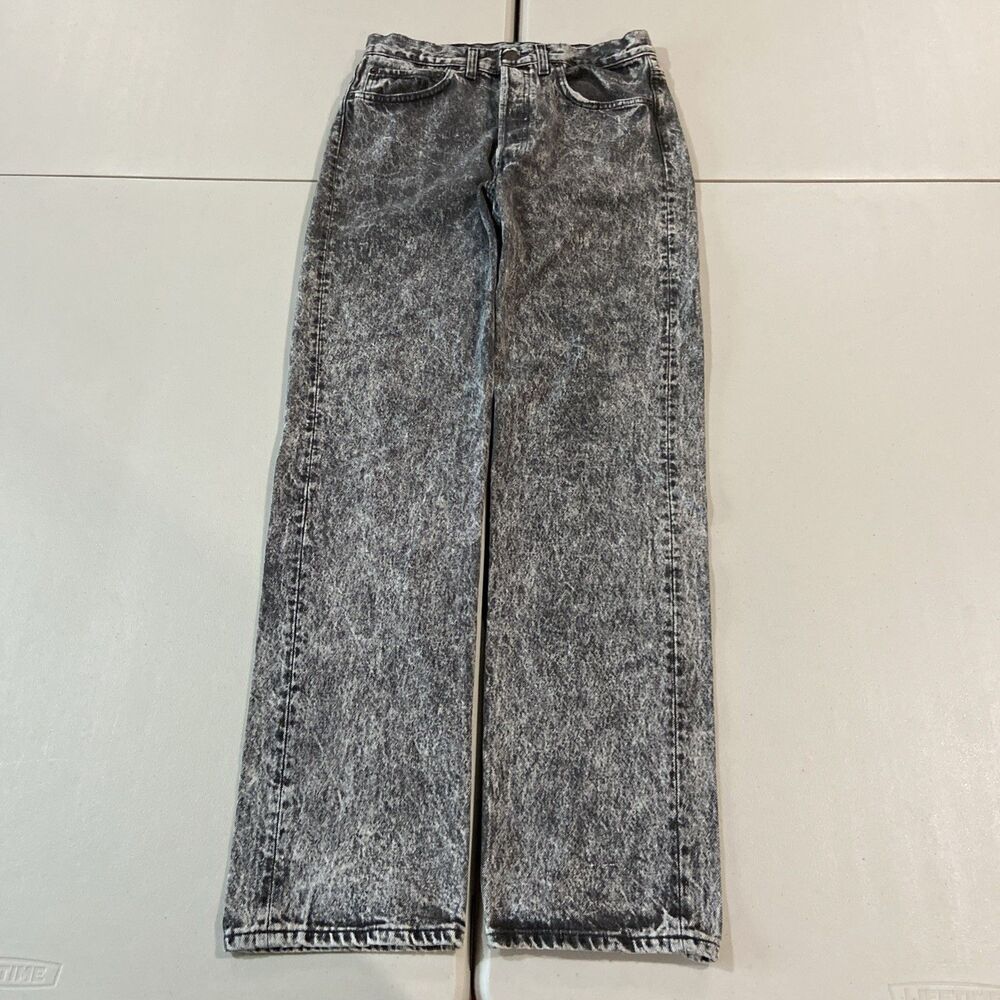 Vintage Levi's 501 Jeans Mens 38x32 Fit 32x34 Acid Wash Straight Button Fly 1990